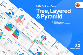 Tree Diagram, Layered, Pyramid PowerPoint Template